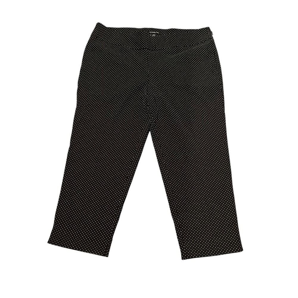 Zac & Rachel Women 22W Black and White The Ultimate‎ Fit Cropped Pants